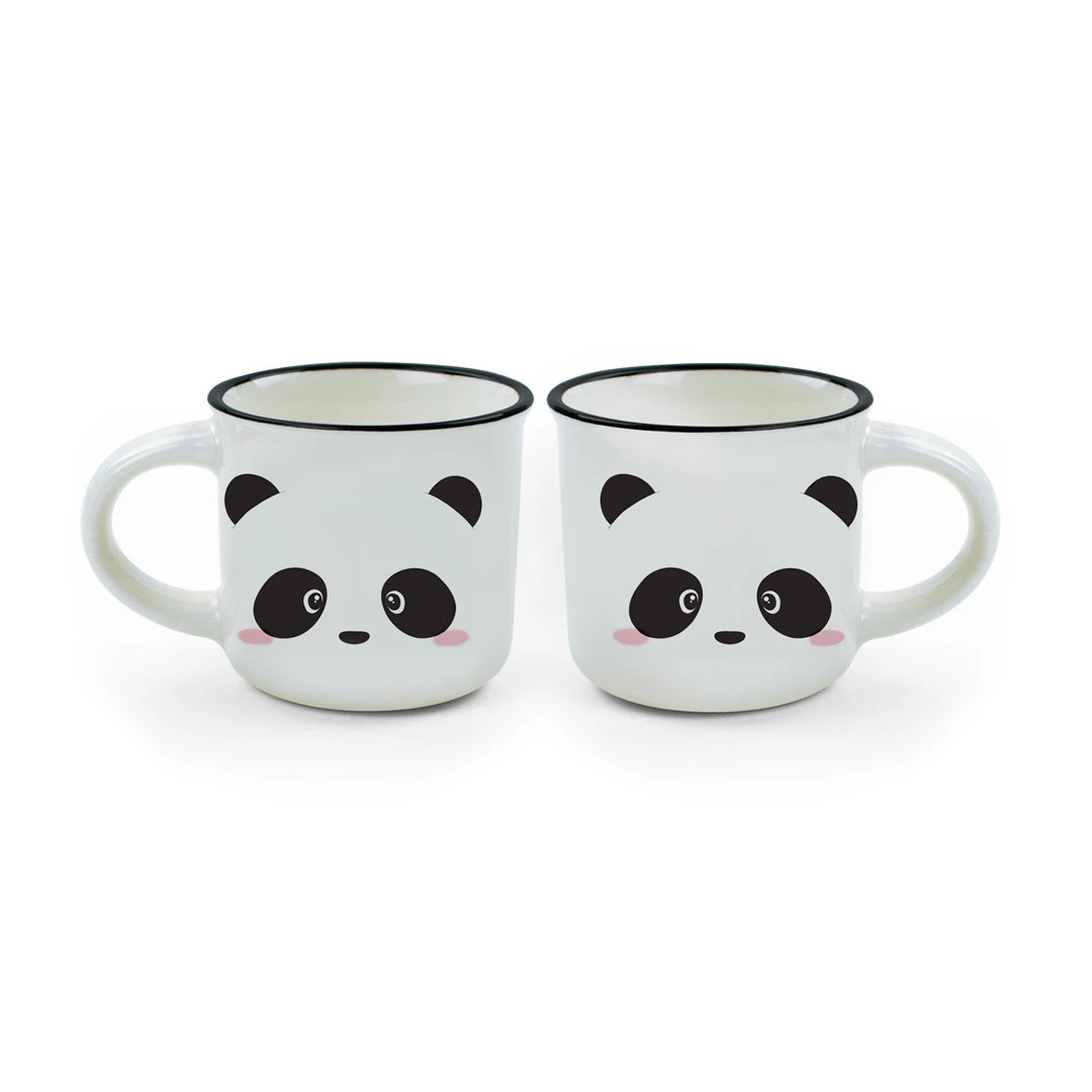 SET 2 TAZZINE DA CAFFE' ''PANDA'' LEGAMI - Immagine 2