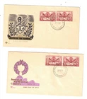 Australia 1958 War Memorial  UNADDRESSED  FDCs,cds CHIPPENDALE        (2 covers)