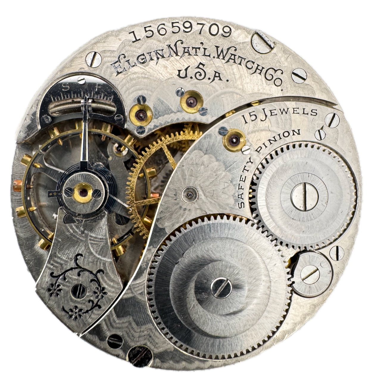 Antique 12s 1911 Elgin Multicolor 15j Hunter Pocket Watch Movement 314 USA