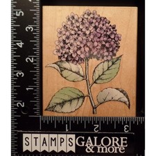 HERO ARTS RUBBER STAMPS H2121 HYDRANGEA WITH LEAVES GARDEN FLOWER 2152