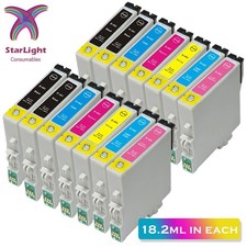 14 Pk Ink Cartridge Fits For Epson Stylus Photo R330 R340 R350 RX300 RX320 RX500