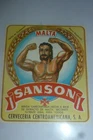 $.  GUATEMALA old vintage 1 beer label SANSON