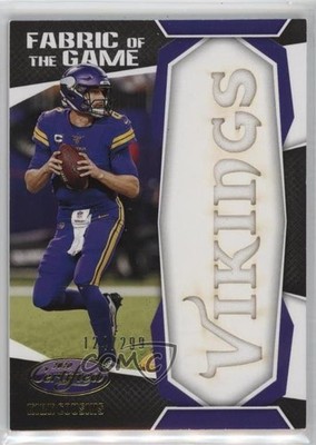 2020 Certified Fabric of the Game /299 Kirk Cousins #FG-KC 1ly0