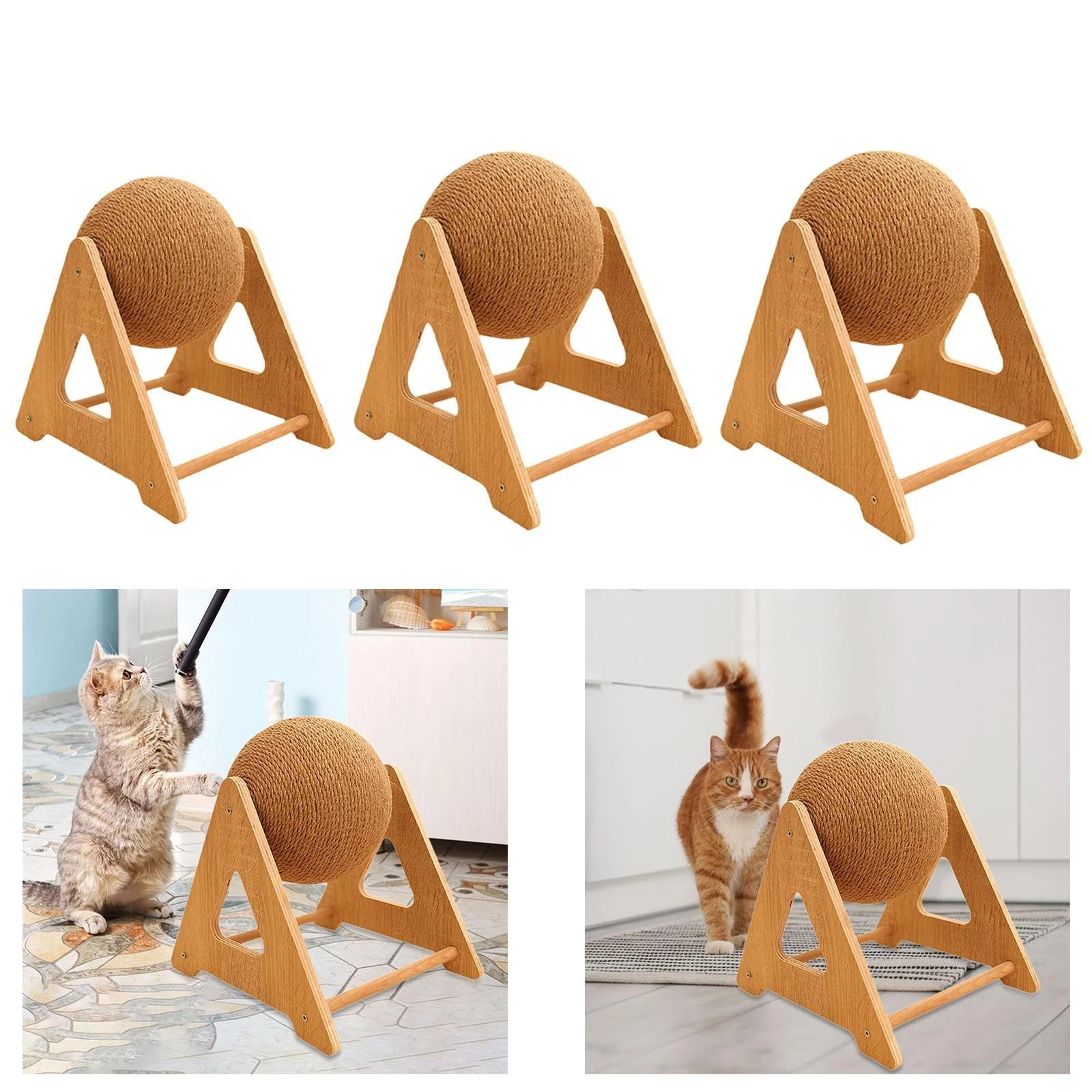 Cat Scratcher Toy Wheel Exerciser Climbing Toy for Patio Bedroom Kitten
Opens in a new window or tab