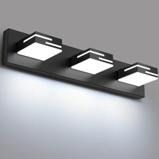 LED Modern Bathroom Vanity Light Fixtures, Dimmable 3-light, 22-inch, Black