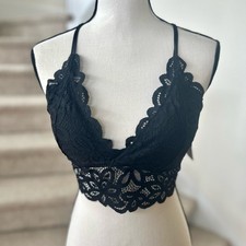 NWT Abercrombie Black Lace Bralette Romantic ...