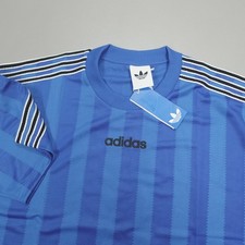 Adidas Men's 90's Stripe Jersey Soccer Jersey Shirt 3 Blue JX3069