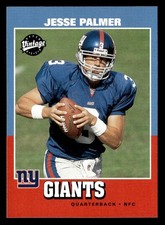 Jesse Palmer 2001 Upper Deck Vintage Rookie Card #242 New York Giants. rookie card picture