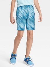 All In Motion Boys Printed Sports Shorts- In Blue- New With Tags