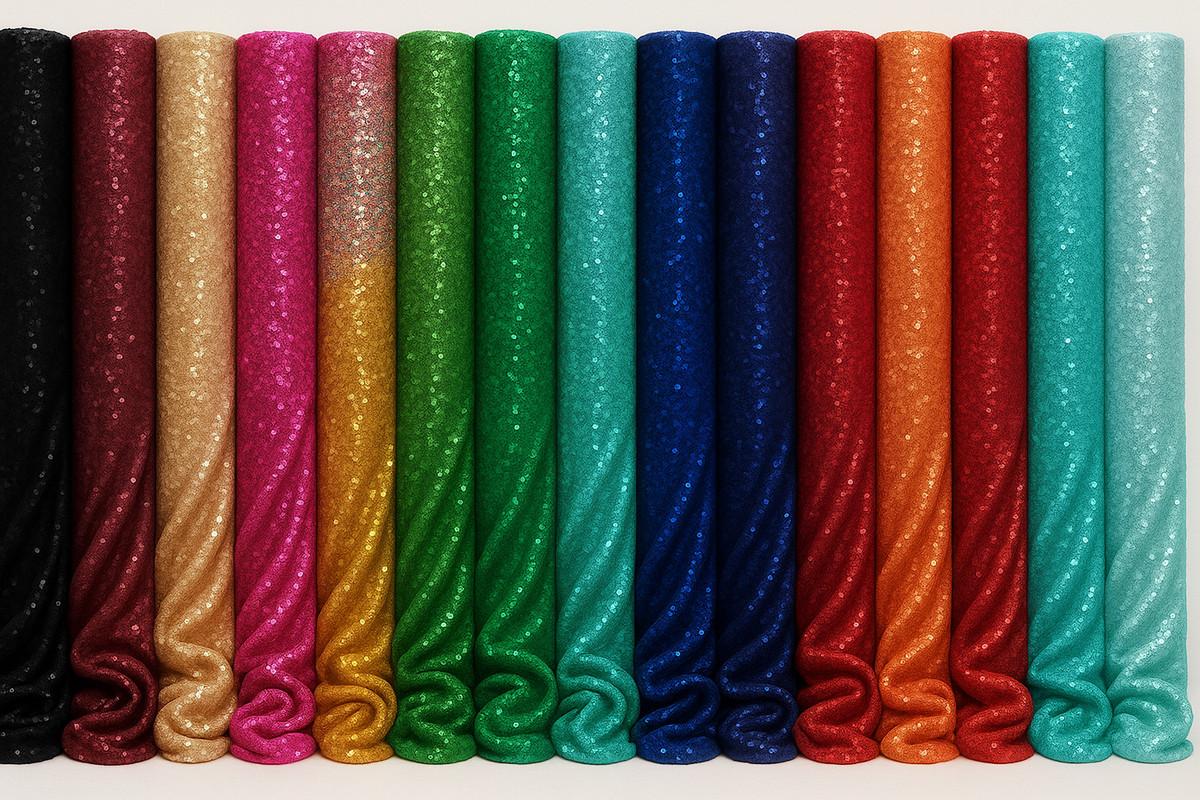 Iridescent 3mm Sequin Fabric by Yard – 54" Mesh Material for Gowns & Décor