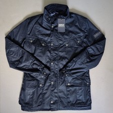 Image of Barbour International Men's Tourer Duke Wax Jacket Size Medium Brand New Black