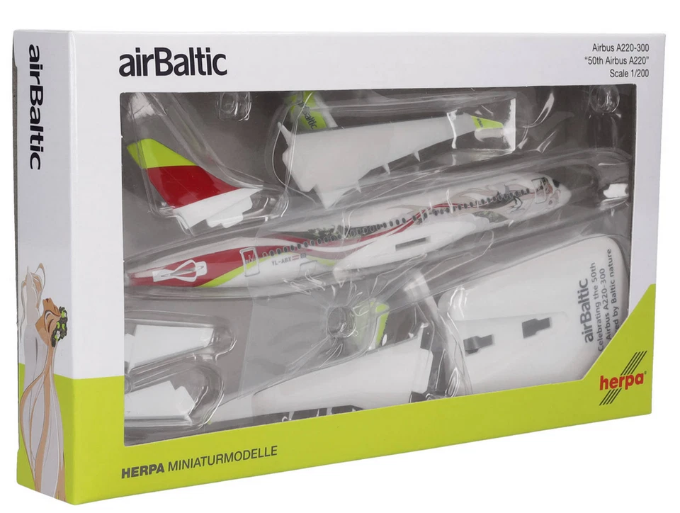 HERPA - Avion de ligne commercial – AIRBUS A220-300 airBaltic 50th A220 - 1/2... - Photo 2/4