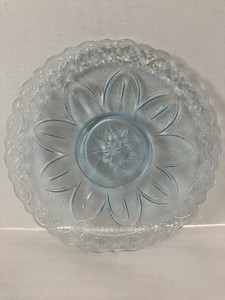 Vintage Princess House Capri Ice Blue 10” Serving Plate/Cake Plate Mint Cond.