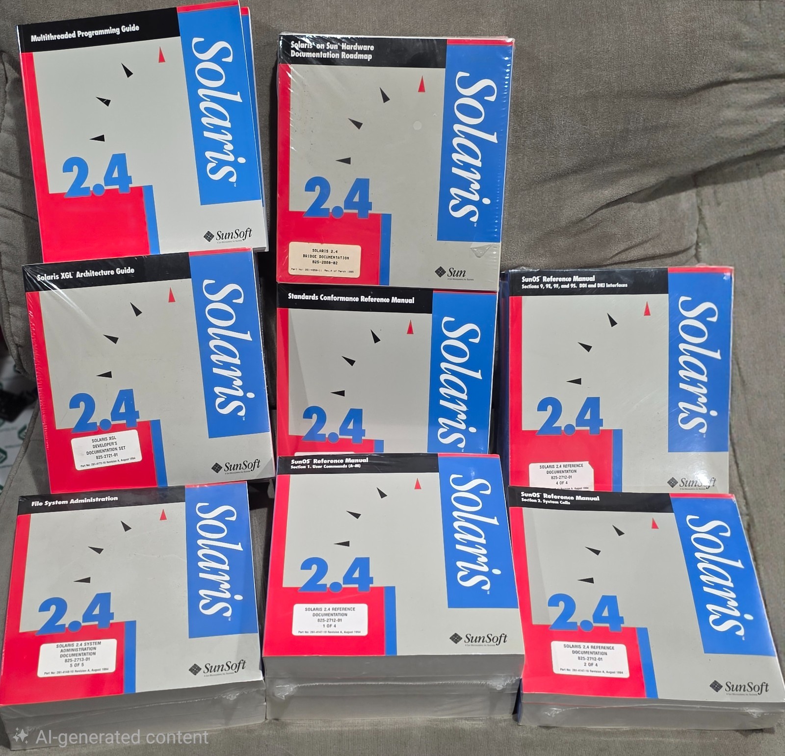 SunOS SOLARIS 2.4 Factory Sealed Multi-Volume Reference Manual Lot