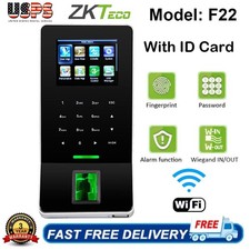 ZKteco F22 Wifi TCP/IP Fingerprint System ID Access Control Time Attendance US
