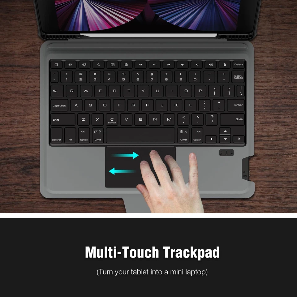 12.9 inch iPad pro case with Keyboard, Magic Keyboard for iPad Air 13 2024 an... - Image 4 of 4