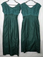 Two Bridesmaid Dresess Vintage Green Womens Size 10 and 12