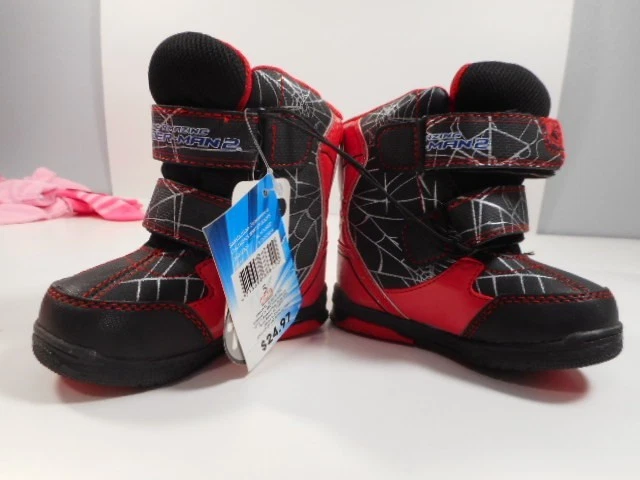 Spiderman Snow Boots Baby Boys Toddler Ski Boots Size 5 - Image 3 of 4