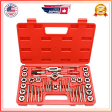 40-Piece Premium Tap and Die Set, Metric Screw Threads M3,M4,M5,M6,M7,M8,M10,M12