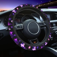 Generic Purple Butterfly Steering Wheel Cover 15 Inch Generic Purple Butterfly Steering Wheel Cover 15 Inch