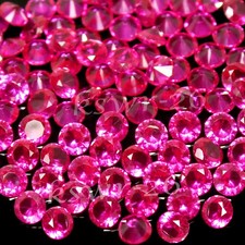 Natürlicher zertifizierter Mogok roter Rubin 4,00 mm runde Form loser...