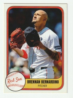 Brennan Bernardino Custom / Novelty Baseball Card Boston Red Sox