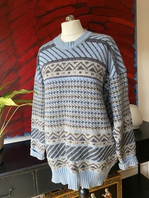 Clan Royal Pure New Wool Shetland Strickpullover Pullover 42 Large Made Scotland