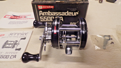 VINTAGE ABU GARCIA AMBASSADEUR FISHING REEL W/ BOX - BLACK 5500-CA