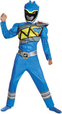 Blue Power Rangers Costume for Kids. Official Licensed Blue Ranger Dino Charge