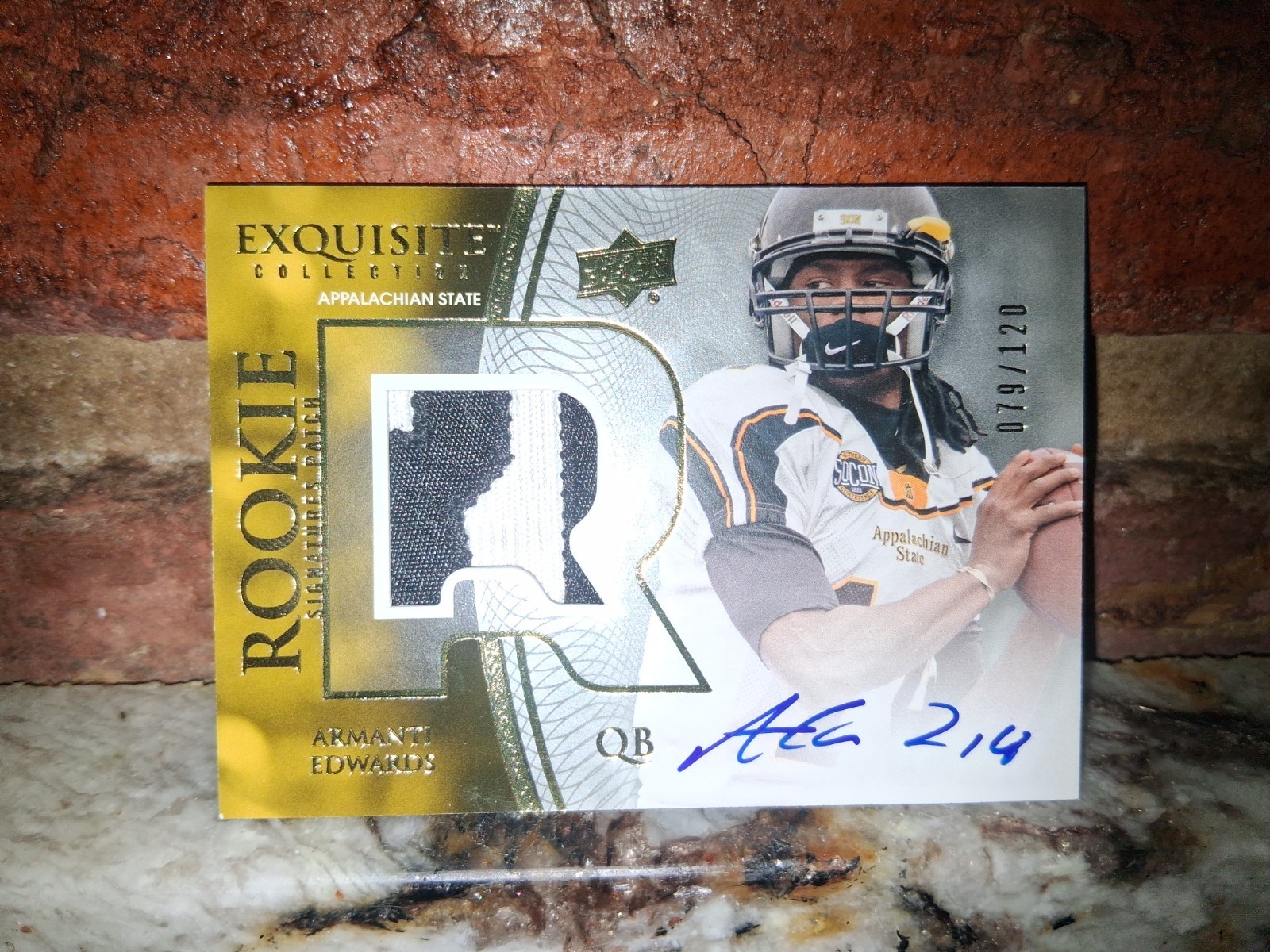 Armanti Edwards UD Exquisite Collection #113 Signature Patch
