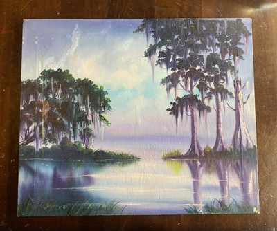 Southern Bayou acrylic painting by Chas R Hanford