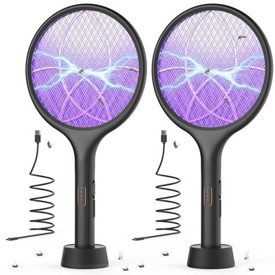 Elektrische Fliegenklatsche extra stark 4000V 2 in 1 USB C mit Akku Aufladbar