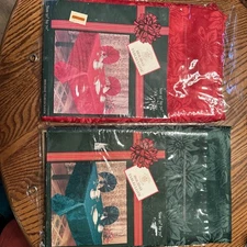 Vintage Sultan’s Linens Holiday Tablecloths 52x70, Red And Green NEW