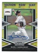 2020 Elite Extra Edition Baseball Contenders CT-BC Burl Carraway Gold Auto /10