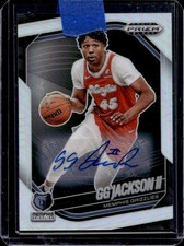 2024-25 Panini Prizm Black GG Jackson II Auto Silver Prizm #105 Grizzlies