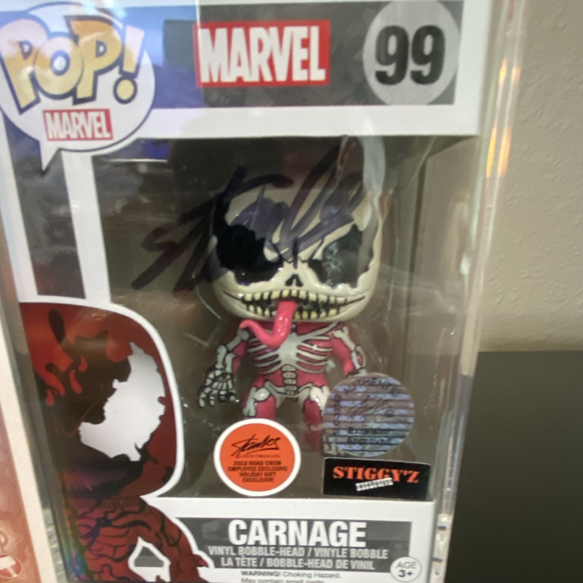 🔥Rare Funko Pop Marvel Carnage #99 STIGGY'Z Autographed Stan Lee