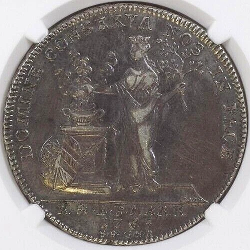 1765 SS-GNR German States NURNBERG Thaler Silver Coin NGC VF-35 - Image 3 of 4