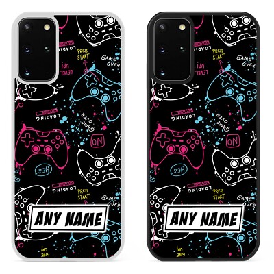 Personalisierte Handyhülle für Samsung Galaxy Gaming Controller Muster Name Geschenk