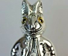 PETER RABBIT BEATRIX POTTER SOLID SILVER BABY BABIES RATTLE VINTAGE STYLE BELLS