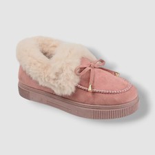 Journee Collection Women's Pink Blush Faux Fur Midnight Slippers Shoe Size 7