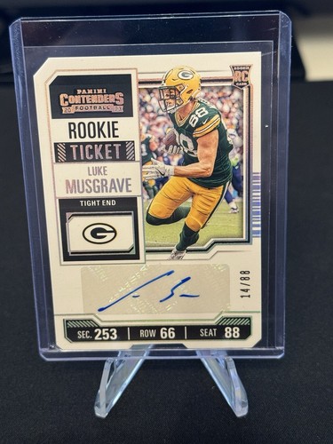 2023 Panini Contenders - Luke Musgrave - Rookie Ticket Stub Auto RC /88