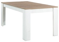 Esstisch KüChentisch Esszimmertisch Ausziehtisch Weiß Braun Ausziehbar 160X90 Cm