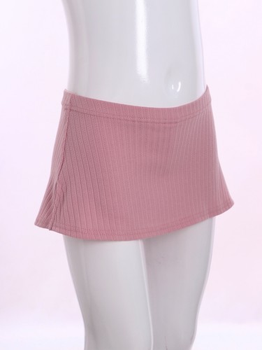 Girls Teamwear Ballet Skort Running Skirts Athletic Sides Slit Exercise Ribbed - Picture 28 of 69
