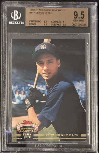 💥 Captain Derek Jeter 1993 Topps Stadium Club Murphy #117 HOF RC BGS 9.5 GEM MT