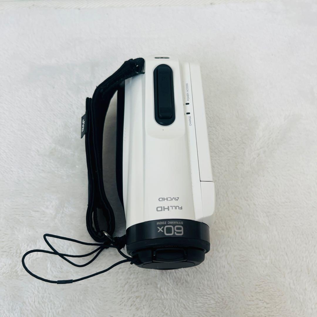 JVC GZ-F270W Full HD Camcorder 60X Zoom White Verified Working