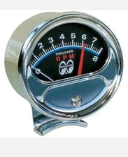 Moon Eyes 6 Volt Positive or Negative Ground Tachometer 3-3/4"  Rev Counter
