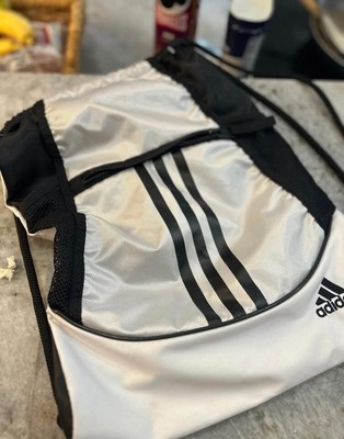 adidas men Alliance Sackpack backpack white with black accents