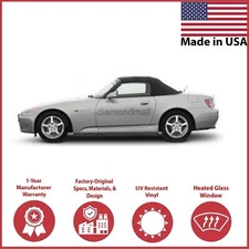 1999-01 Honda S2000 Convertible Soft Top w/DOT Approved Heated Glass BURGUNDY
