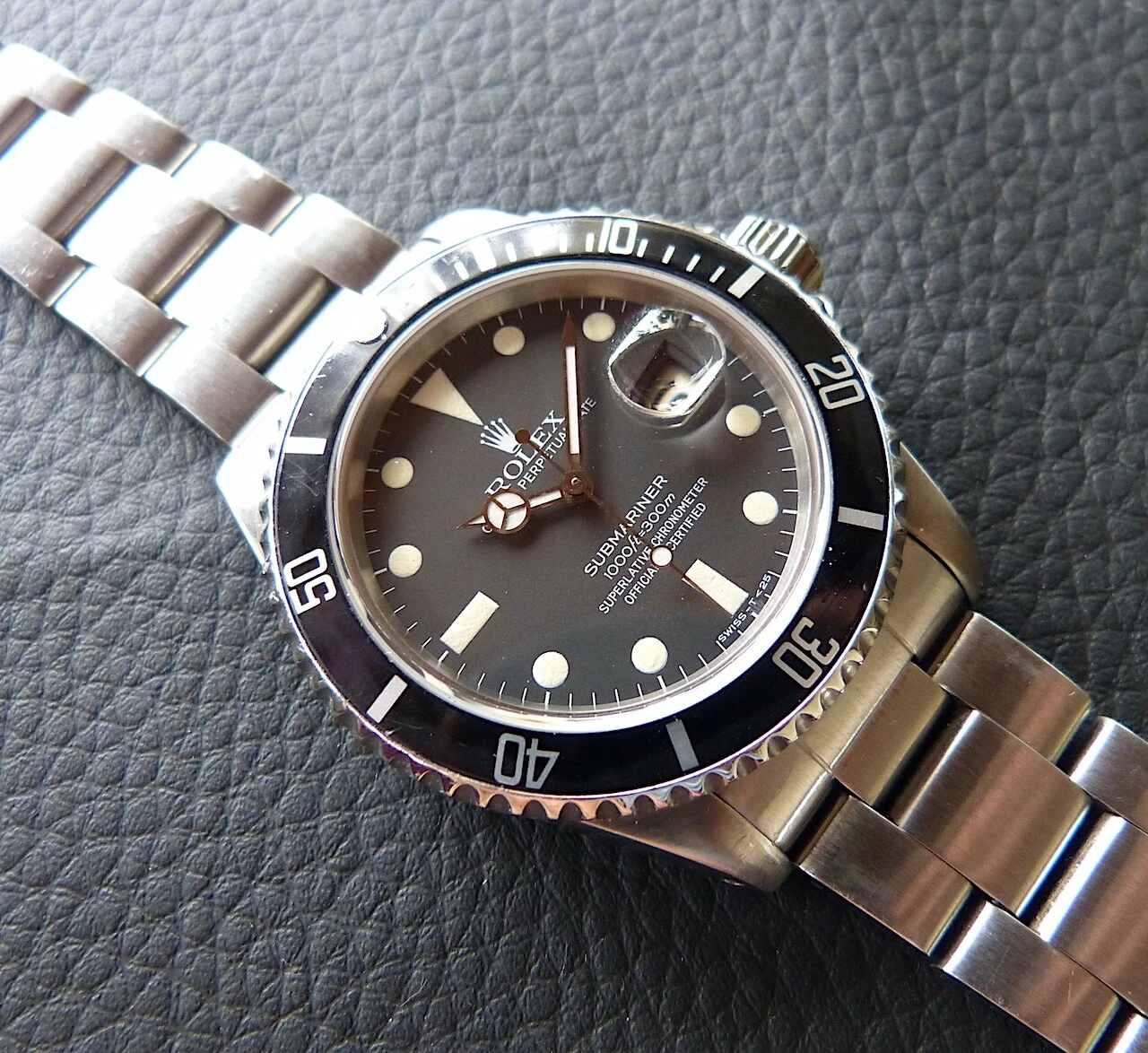 Rolex — ROLEX Submariner 16800 Matte Dial "Palletons" Box, RSP and Service Card