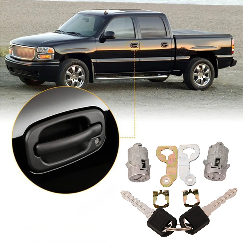 Interruptor de puerta cerradura de cilindro con 2 llaves para Chevrolet Impala/Monte Carlo 2000-2005 Foto 2 de 4